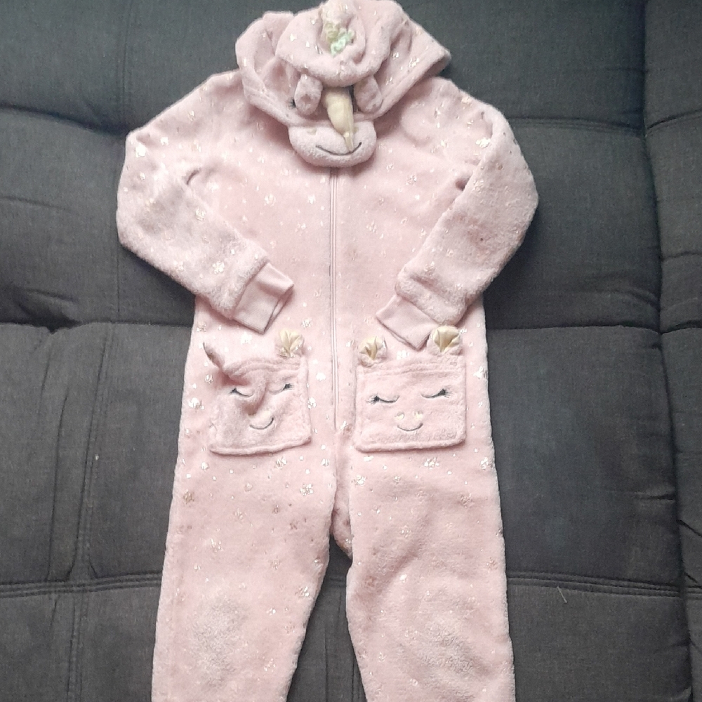 Magic Pink Unicorn Kids Footie
